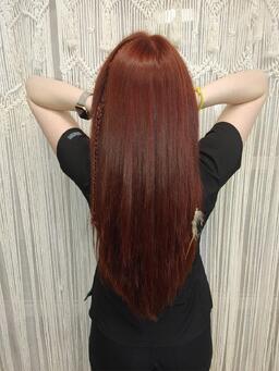Color in a Woman's Hair